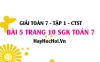 Giải bài 5 trang 10 Toán 7 Tập 1 SGK Chân trời sáng tạo